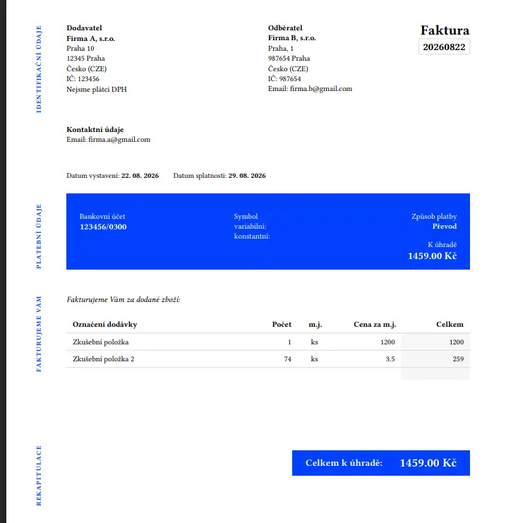 Invoice Sample